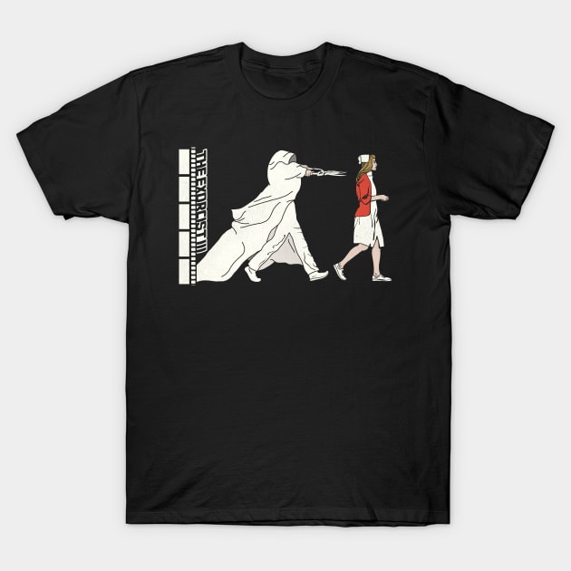 The Exorcist III Iconic Jump Scare T-Shirt by darklordpug